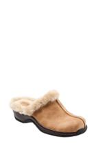 Women's Softwalk Abigail Clog With Faux Shearling Trim N - Brown
