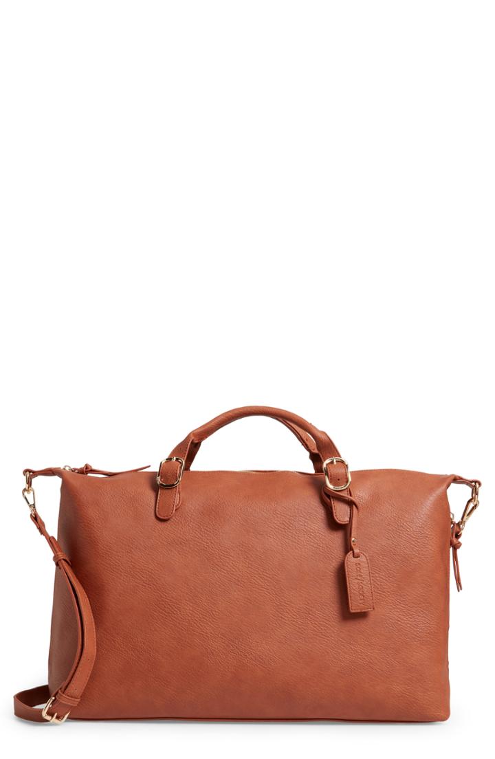 Sole Society Grant Faux Leather Weekend Bag - Beige