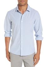 Men's Mizzen+main Benson Check Sport Shirt, Size - Blue