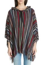 Women's Missoni Metallic Zigzag Hooded Poncho