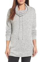 Women's Caslon Drawstring Cowl Tunic Top, Size - Grey