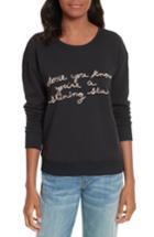 Women's Joie Rikke B Embroidered Sweatshirt - Black