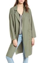Women's Bp. Linen Blend Duster, Size - Green