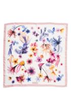Women's Salvatore Ferragamo Opale Silk Square Scarf, Size - White