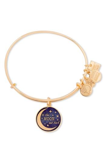 Women's Alex And Ani Stellar Love 'to The Moon And Back' Adjustable Wire Bangle