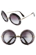 Women's Dolce & Gabbana 50mm Round Sunglasses - Gold/ Pink
