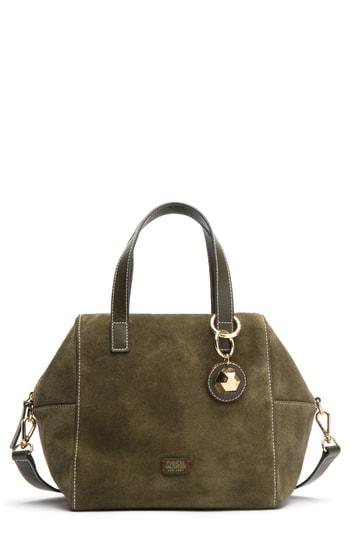 Frances Valentine Sabrina Suede Satchel - Green