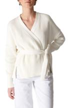 Women's Whistles Tie Front Cotton Cardigan - Ivory