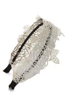 Cara Floral Lace Headband, Size - Ivory