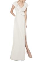 Women's Ceremony By Joanna August 'lolo' Ruffle V-neck Chiffon Wrap Gown