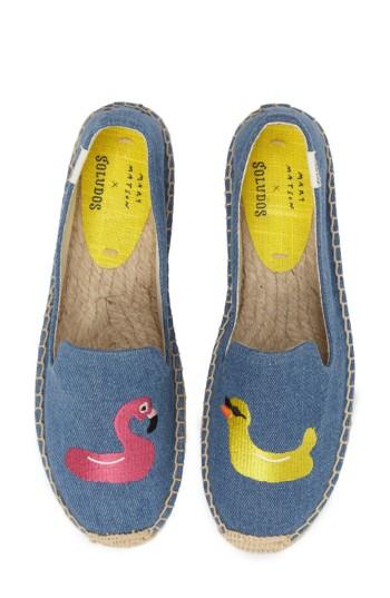 Women's Soludos Embroidered Espadrille .5 M - Blue