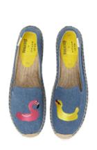 Women's Soludos Embroidered Espadrille .5 M - Blue