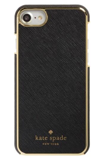 Kate Spade New York Leather Iphone 7 Case - Black