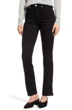 Petite Women's Caslon Slim Straight Jeans P - Black