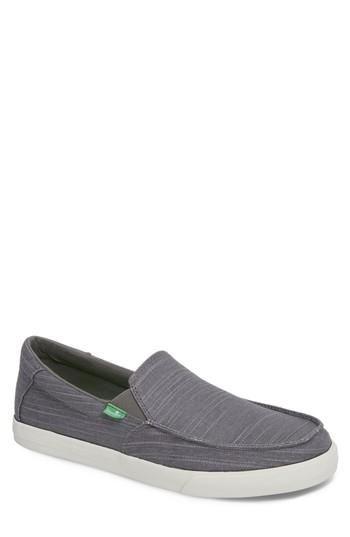 Men's Sanuk Sideline Slub Denim Slip-on M - Grey