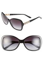 Women's Versace 58mm Butterfly Sunglasses - Black
