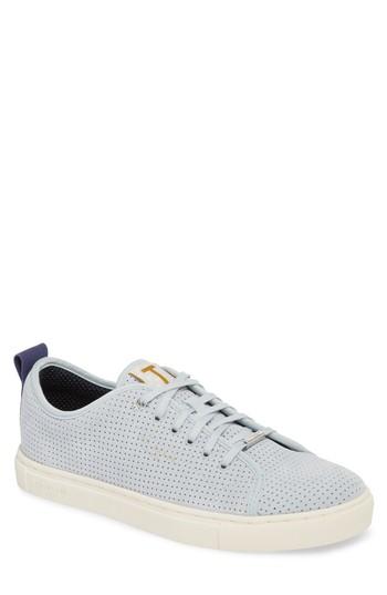 Men's Ted Baker London Kaliix Perforated Low Top Sneaker .5 M - Blue