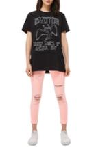 Women's Topshop By And Finally Led Zeppelin Tee - Black