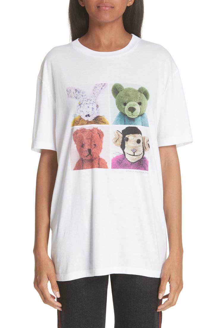 Women's Stella Mccartney Stuffed Animal Graphic Tee Us / 40 It - White
