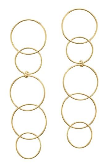 Women's Lana Jewelry Open Disc Linear Drop Earrings