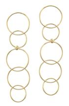 Women's Lana Jewelry Open Disc Linear Drop Earrings
