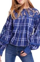 Women's Free People Darling Diana Lace Top - Blue