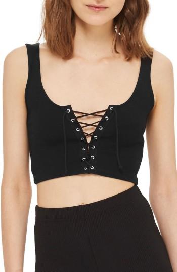 Women's Topshop Lace Up Bralette