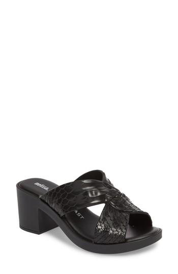 Women's Melissa Python Heel Baja Sandal M - Black