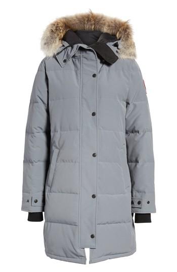 Women's Canada Goose Shelburne Genuine Coyote Fur Trim Down Parka (0) - Grey