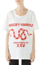 Women's Gucci Guccify Snake Print Tee - Ivory