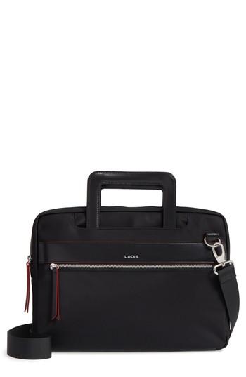 Lodis Kate Under Lock & Key Cora Laptop Crossbody Bag - Black