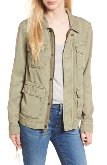 Women's Pam & Gela Lace-up Field Jacket - Green