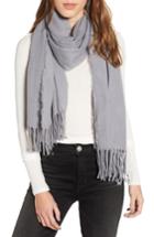 Women's Trouve Solid Scarf, Size - Grey
