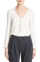 Women's Armani Collezioni Faux Knot Stretch Silk Charmeuse Top