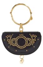 Chloe Small Nile Studded Suede & Leather Convertible Bag - Blue