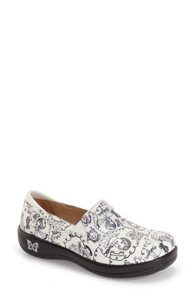 Women's Alegria 'keli' Embossed Clog -5.5us / 35eu - White