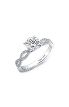Women's Bony Levy Twist Pave Round Engagement Ring Setting (nordstrom Exclusive)