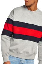 Men's Topman Classic Fit Striped Sweatshirt