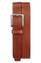 Men's Cole Haan Washington Grand Perforated Leather Belt - Tan