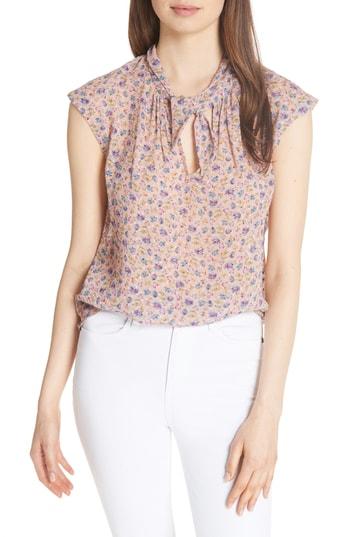 Women's Rebecca Taylor Zelma Floral Silk Blend Blouse - Pink