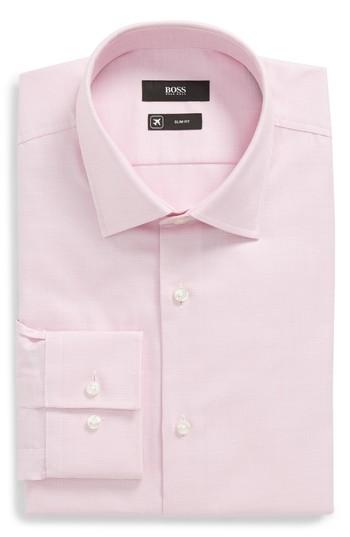 Men's Boss Jenno Slim Fit Solid Dress Shirt .5 - Pink