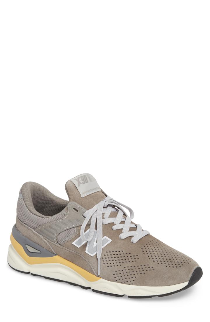 Men's New Balance X-90 Leather Sneaker .5 D - Grey