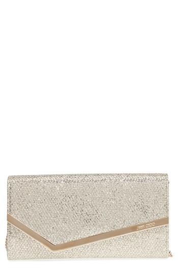 Jimmy Choo Emmie Glitter Clutch - Metallic