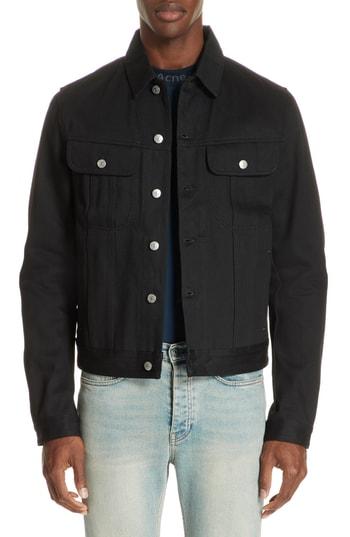 Men's Acne Studios Tent Denim Jacket Eu - Black