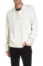 Men's Vince Wool & Cashmere Polo Sweater, Size - Ivory