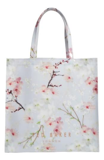 Ted Baker London Cherry Blossom Large Icon Tote - Grey