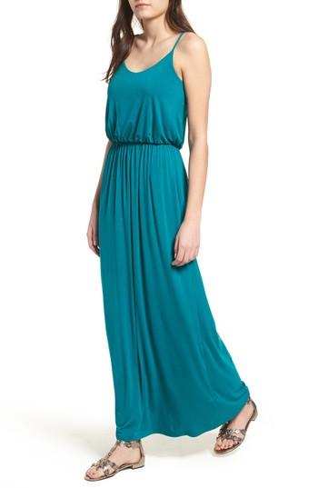 Women's Knit Maxi Dress - Green