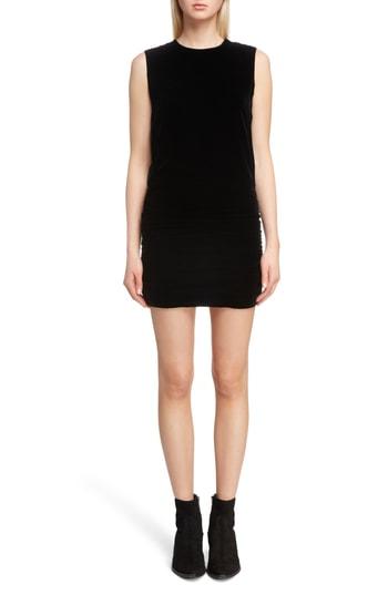 Women's Saint Laurent Cape Back Velvet Dress Us / 38 Fr - Black