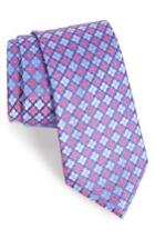 Men's Nordstrom Men's Shop Shamrock Silk Tie, Size - Blue