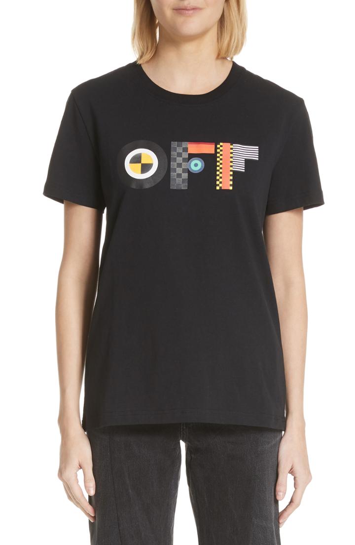 Women's Off-white Flags Casual Tee